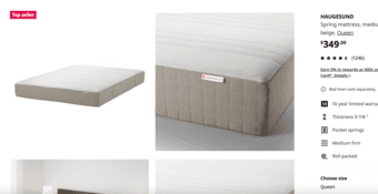 IKEA SONGESAND Queen bed for sale 2