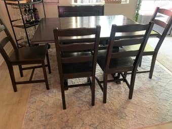 Wood Table- Dark Brown/ Black 1