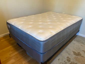 Full-sized mattress, box spring, and frame 1