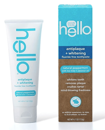 Hello Oral Care Fluoride Free Antiplaque and Whitening Toothpaste 1