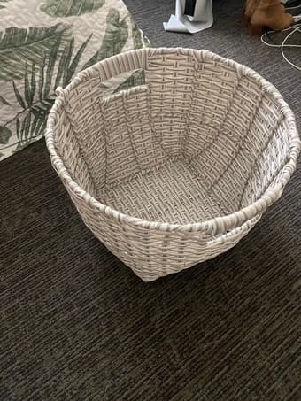 Lovely wicker laundry basket ($15) 1