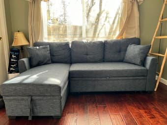 Areebe 85" Wide Reversible Sleeper Sofa & Chaise 1