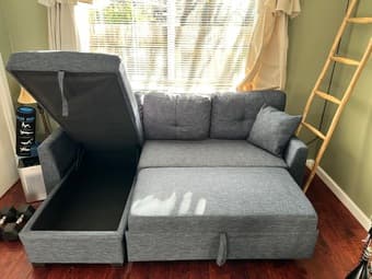 Areebe 85" Wide Reversible Sleeper Sofa & Chaise 3