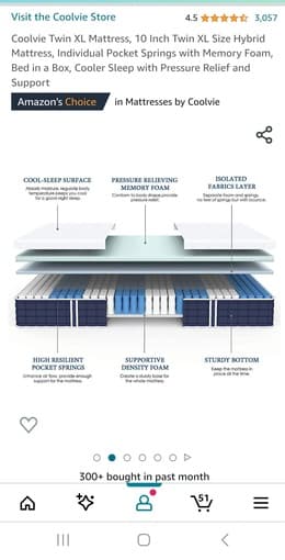 Twin xl bed+mattress 2