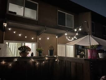String lights for Patio (solar panel), 50ft, 25 shatterproof lightbulb 2