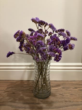 Decorative dried flowers + vase (purple, large) 1