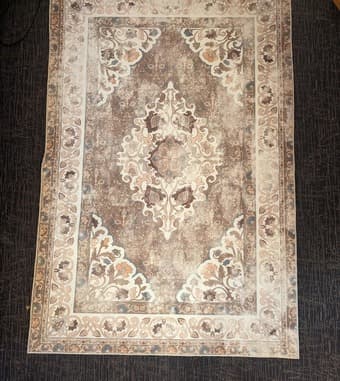 4x6 Floor Rug Golden print 1
