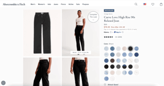 black and gray Abercrombie jeans for sale 1