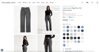 black and gray Abercrombie jeans for sale 2