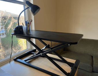 VIVO sit/stand adjustable desktop riser/converter (black) 1