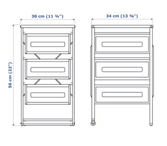 white metal drawer 1