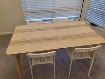 IKEA dining table and chairs 1
