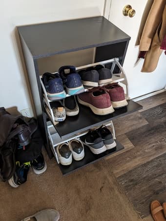 Ikea shoe rack - sleek, closeable, great storage for shoes! 2