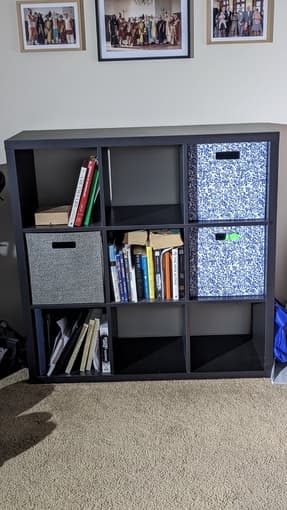 Bookshelf - 9 cube ikea shelf 2