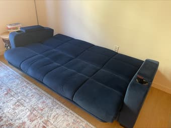 Move out sale: comfy couch (coverts to bed) - $50 1