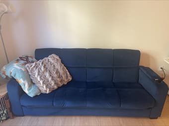 Move out sale: comfy couch (coverts to bed) - $50 2