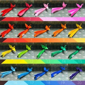 handmade origami cranes and phoenixes 2