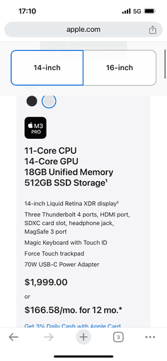 Unopened MacBook M3 Pro. 3
