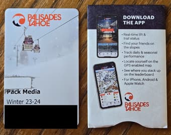 Palisades & Alpine Tahoe lift ticket (ski / snowboarding) 1