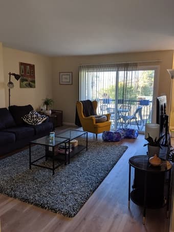 Bedroom in sunny apartment by CalAve Caltrain (June) 2