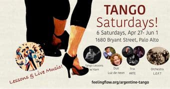 Tango Saturdays in Palo Alto! Lessons & Concerts 1