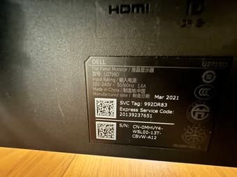 Dell 27'' Monitor IPS Display U2719D WQHD 2560x1440 3