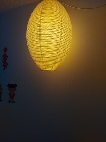 Like New IKEA Solleftea Paper Oriental Lantern Pendant Lamp Shade, Whi 1