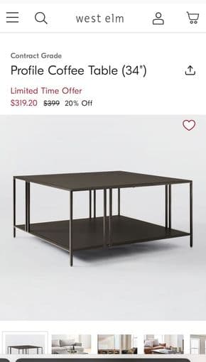 West Elm Coffee Table 3