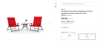 Outdoor Bistro Set 1