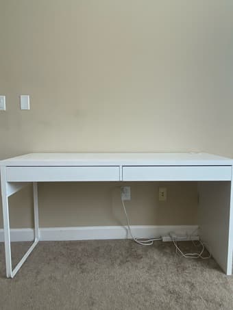White IKEA Micke Desk 1