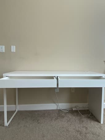White IKEA Micke Desk 2