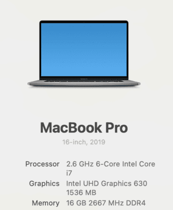 16" MacBook Pro (Intel i7, 2019) 4