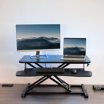 32 inch Standing Computer Desk Converter, Height Adjustable 1
