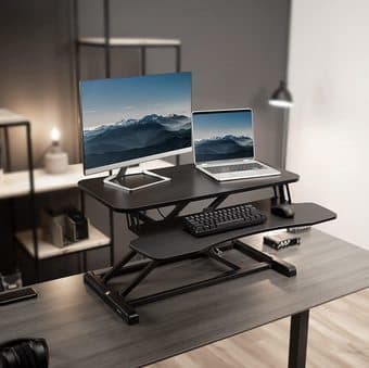 32 inch Standing Computer Desk Converter, Height Adjustable 3