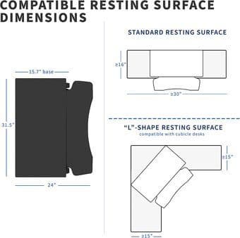 32 inch Standing Computer Desk Converter, Height Adjustable 4