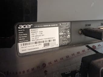 Acer Monitor 24in (R240HY) 2