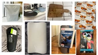 Moving sale: hamper, pans and pots, cutting board, throws, etc. 1