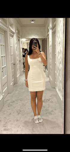 Aritzia white satin dress size 8 (perfect for graduation!) 2