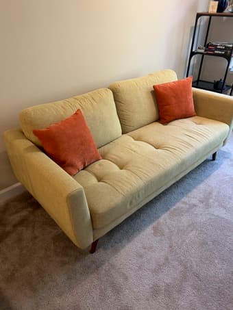 Free Living Spaces Couch, Gold, Good Condition 1