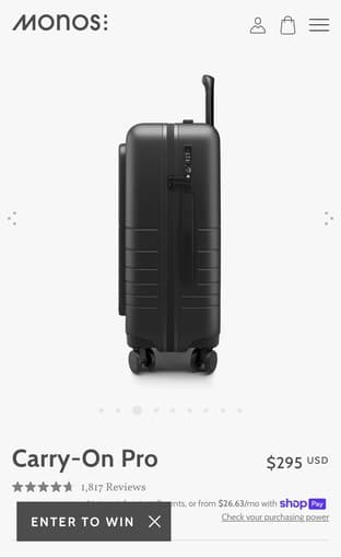 New Monos Carry on Pro in Black 3