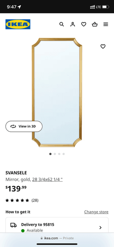 Ikea wall mirror 1