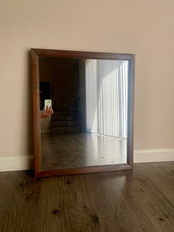 A large Wood Framed Mirror for Wall 1
