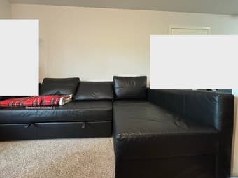 Ikea couch with pull out bed and storage (like new) 1