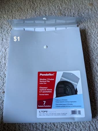 Pendaflex Slimline 7-Pocket Vertical file (letter size) 1