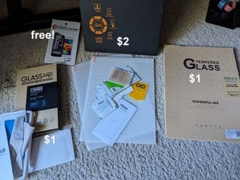 Screen protectors for iPhone 11/XR, iPad Pro 10.5", iPad 9.7", iPhone6 1