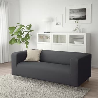 Gray IKEA Couch - KLIPPAN Loveseat, Vissle gray 1