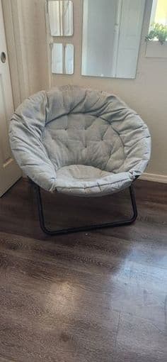 Gray Oversized saucer chair foldable 1