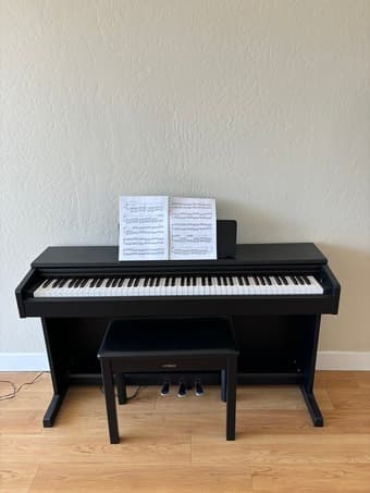 Yamaha YDP145B Arius Series Digital Console Piano with Bench (Black) 1