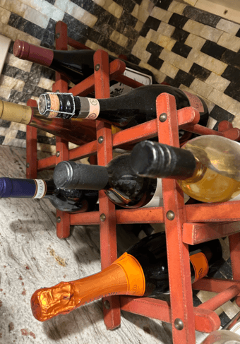 Real leather wine rack (foldable) 1