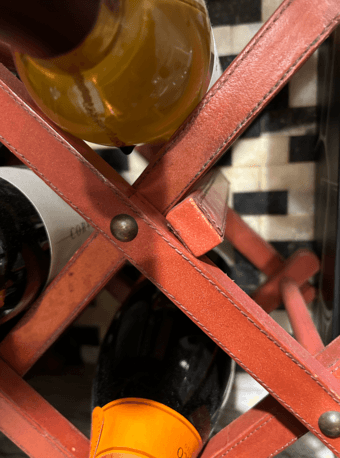 Real leather wine rack (foldable) 2